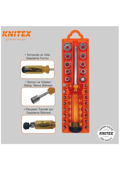 Knitex Ktx-034 Tornavida Seti Basit Lokma Takımı 28 Parça