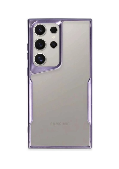 Newface Samsung Galaxy S24 Ultra Kılıf Boyi Silikon Kapak - Derin Mor