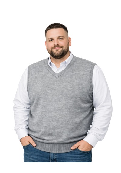 Battalmoda Erkek Büyük Beden Gri V Yaka Süveter 3xl-4xl-5xl-6xl