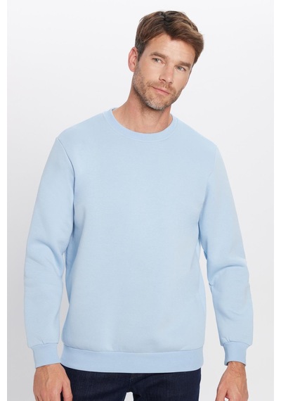 Tudors Unisex Oversize Geniş Kesim Pamuklu Yumuşak Dokulu İçi Polarlı Basic Mavi Bisiklet Yaka Sweatshirt-31984 Mavi Tudors Unisex Oversize Geniş Kesim Pamuklu Yumuşak Dokulu İçi Polarlı Basic Mavi Bisiklet Yaka Sweatshirt-31984 Mavi