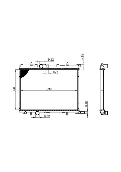 Orıs Bpe020016 Radyatör 307 00 C4 04 1.4- 1.6 16v- partner- berlıngo 97 2.0hdı 00 Ac - -  Mekx380x538x16 1 Sıra Cu Pl 9835996080- 1331.ls- 1330.n7- 1330.f4