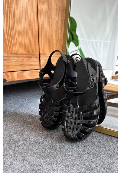 Wolk Shoes Cocuk Sandalet Siyah