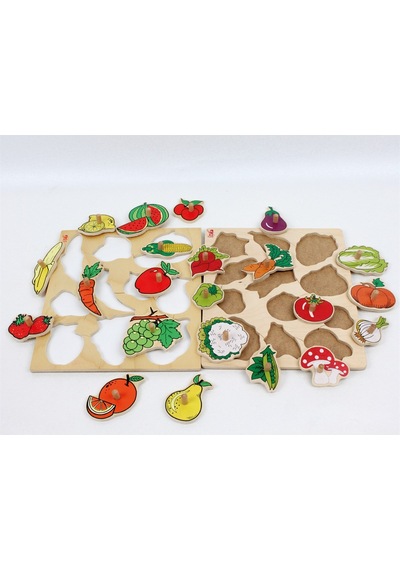 Meyveler Ve Sebzeler Puzzle Ahşap Akıl Ve Zeka Oyunları Meyveler