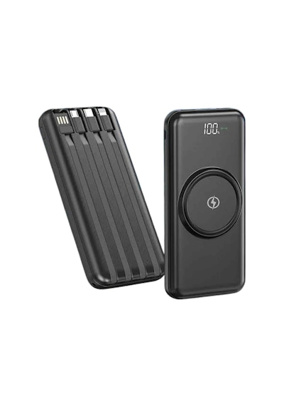 Kablosuz Çoklu Şarj Girişli 10.000 Mah Kablolu Powerbank Taşınabilir Altın 18027830