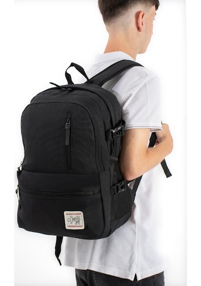 Ventis Unisex Okul Çantası Lise Ortaokul Sırt Çantası 43 30 Cm Ortopedik Sırt Çok Cepli Vnt3-c Siyah