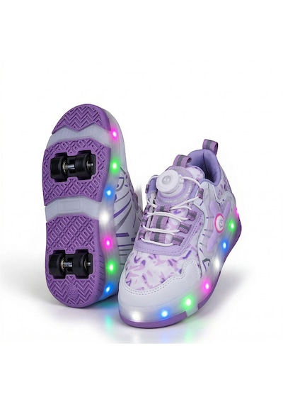 Awm Ndrops Ortopedik Çocuk Işıklı Tekerlekli Sneaker Lila