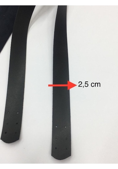 Karantuhafiye Dikmeli Spor Sap / Çanta Sapı / Deri Dikmeli Sap 70 Cm Siyah Siyah