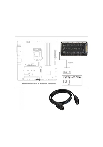 5v 3-pin Rgb 10 Hub Splitter Sata Güç Beslemeli Rgb Kiti -