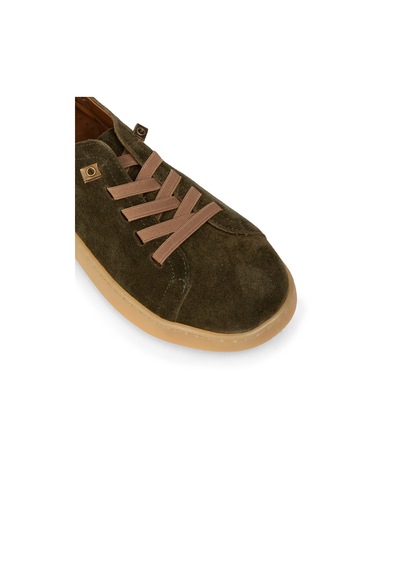 Deery Kadın Hakiki Süet Haki Sneaker Ayakkabı - Se605zhakc01