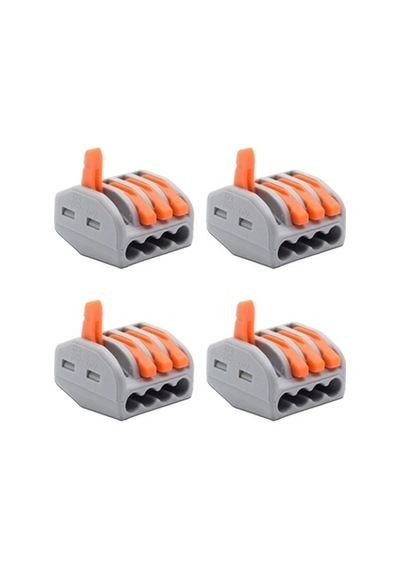 4 Adet Pct-214 Awg 28-12 4lü Hızlı Kablo Birleştirici