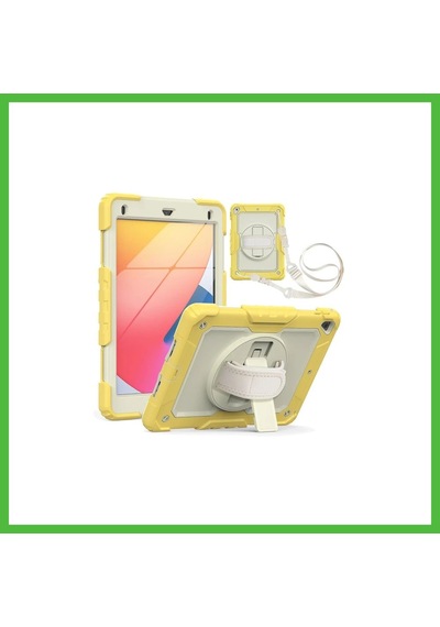 Vaveni İpad 5 Air 9.7 Kılıf Strap New Tablet Kapak - Sarı Arz