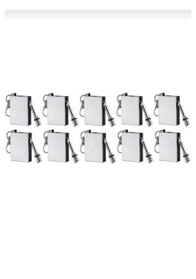 Benzin İle Çalışan Magnezyum Ateşleyici Metal Kibrit Çakmak 10 Adet Gri