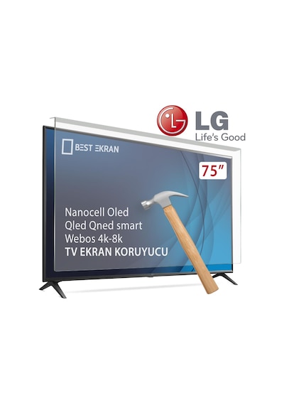 LG Uyumlu 75up77006lb Tv Ekran Koruyucu - 75" İnç