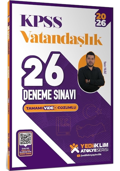 Yediiklim 2026 Kpss Vatandaşlık Tamamı Video Çözümlü 26 Deneme Sınavı