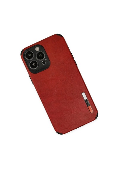 Apple iPhone Uyumlu 13 Pro Max Kılıf Loop Deri Silikon - Kırmızı Çr
