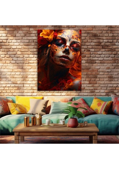 Gerçek Cama Baskı Sanat Temalı Tekli Cam Tablo 442 S404