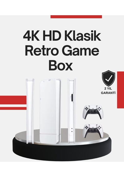 2 Kollu Kablosuz 4k Tv Uyumlu Klasik Oyun Konsolu -