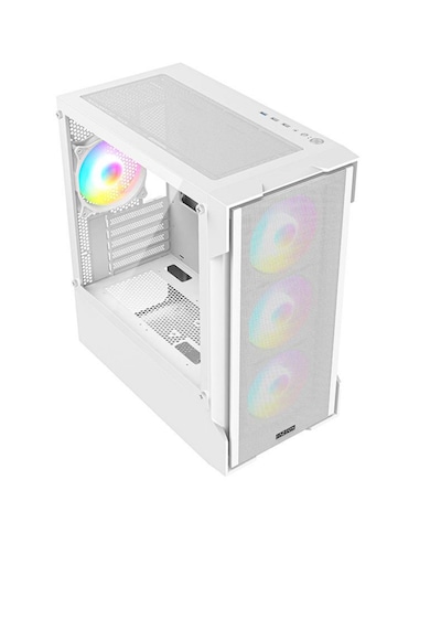 Fazeon F1 650w 80plus Bronze Mesh 4x120mm Rainbow Fanlı Matx Beyaz Bilgisayar Kasası
