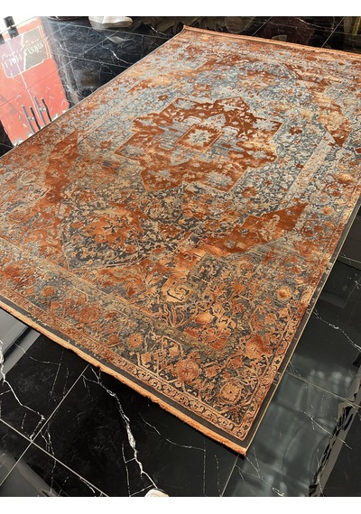 Elexus Halı Diamond 3774 Terra Koyu Gri Salon Halısı