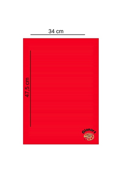 35x50 Cm Kırmızı Renk Mukavva Kartonu 5 Adet
