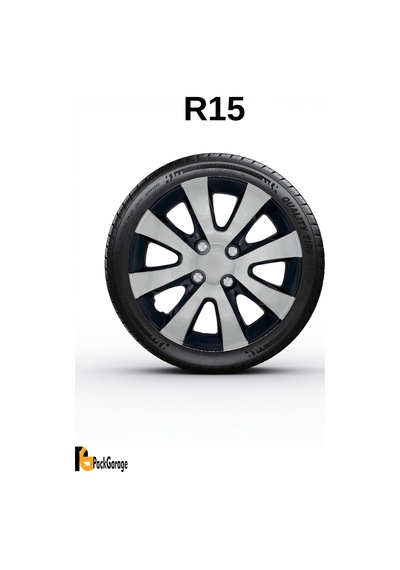 Peugeot 301 15'' İnç Jant Kapağı 4 Adet Siyah Gri C101