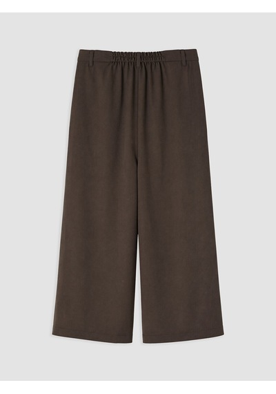 Lcwaıkıkı Classic Kahverengi Beli Lastikli Pileli Kadın Kumaş Pantolon