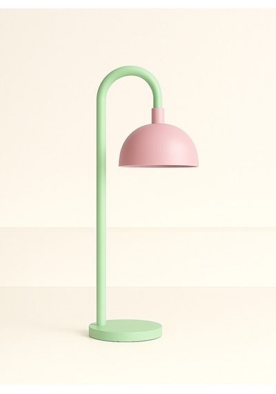 Bloom Pastel Metal Masa Lambası E27 Duy Ofis & Çalışma Masası Lambası Pembe