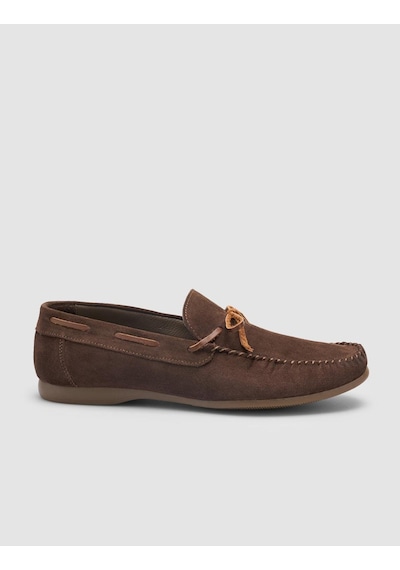 Cabani Lenamo %100 Hakiki Deri Kahverengi Süet Erkek Loafer