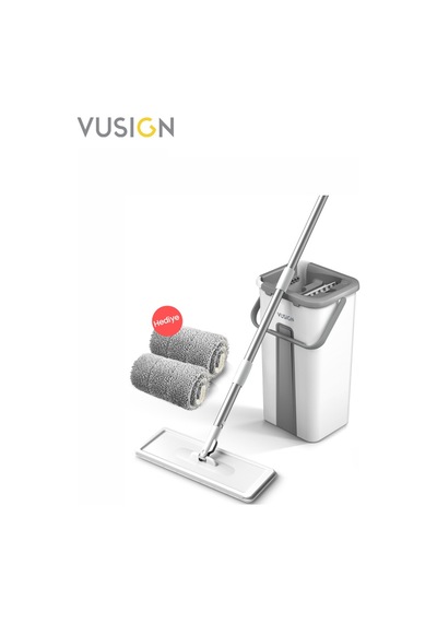 Vusıgn Düz Mop Paspas Seti Kovası Ve Mikrofiber Moplu Temizlik Seti 123 Cm