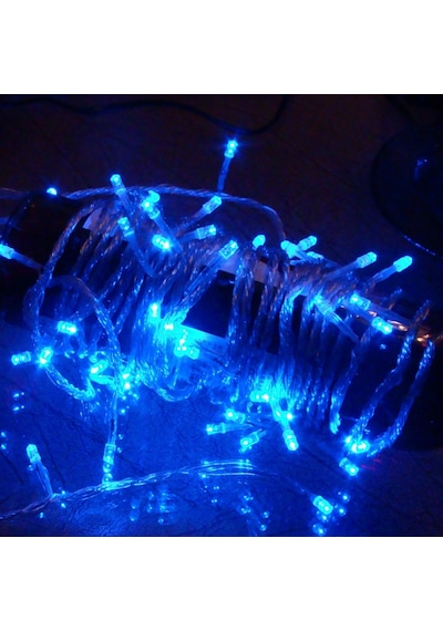 Mavi Led Işık Pirinç Led 10 Metre 100 Ledli Yılbaşı Ağaç Işık