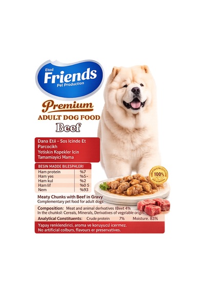Premium Dana Etli Yetişkin Köpek Konservesi 12 X 400 Gr Chunk Special