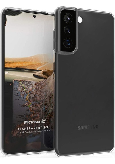 Microsonic Samsung Uyumlu Galaxy S22 Kılıf Transparent Soft
