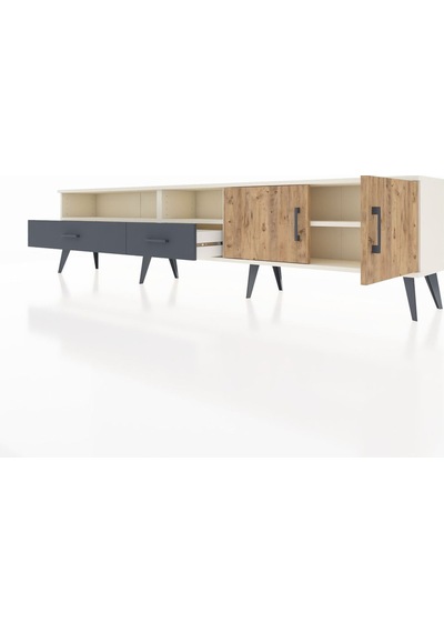Arges Tv Ünitesi 3 Raflı 2 Çekmeceli 2 Kapaklı 220x30x51 Aytaşı-çam/antrasit Atlas Çam/antrasıt - Aytası Arges Tv Ünitesi 3 Raflı 2 Çekmeceli 2 Kapaklı 220x30x51 Aytaşı-çam/antrasit Atlas Çam/antrasıt - Aytası
