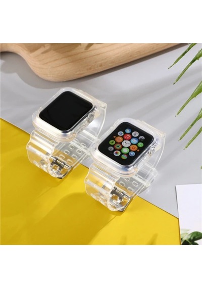 Ally Apple Watch 6-se-5-4 44mm / 3-2-1 42mm Kayış Kordon Kılıf Silikon- 5775