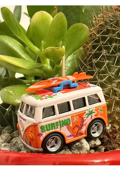 Mini Vosvos Karavan Metal Model Araba Tatil Temalı Myk Hediye Ve Sanat Atölyesi