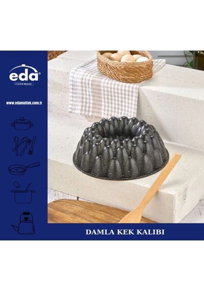 Damla Granit Döküm Kek Kalıbı Zk-939 Siyah