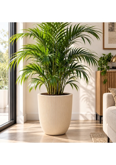 So-palm3 Palmiye Dekoratif Plastik Saksı İç Kovalı 30 Lt Krem 4 Adet