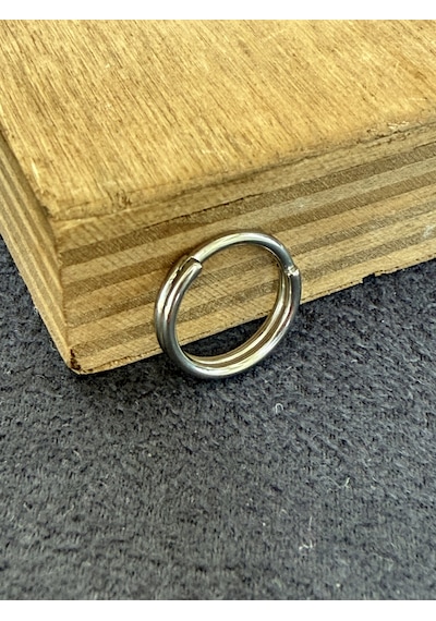 316 L Cerrahi Çelik Çift Şeritli Model Halka Piercing Gümüş - Bronz