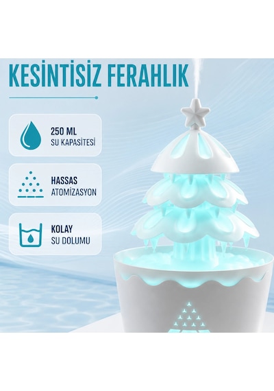 Şans Ağacı Led Işıklı Ultrasonik Buhar Makinesi Esansiyel Yağ Aroma Yayıcı