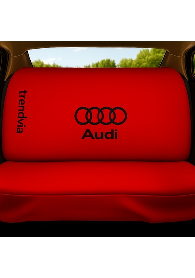 Audi Uyumlu Kırmızı Penye Oto Koltuk Kılıfı Takımı Ön Ve Arka