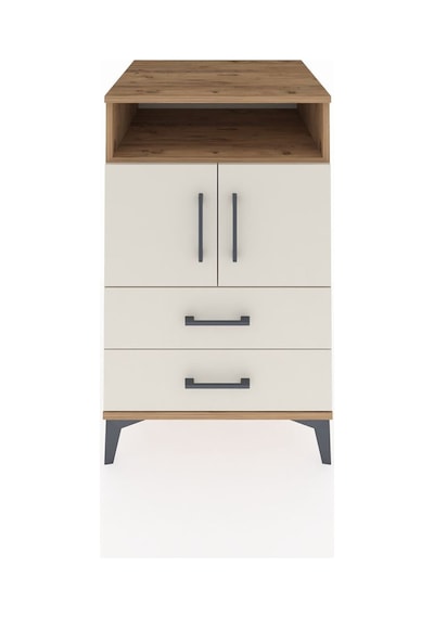 Kronos Komodin 2 Raflı 2 Çekmeceli 2 Kapaklı 60x59x96 Çam-aytaşı Atlas Çam