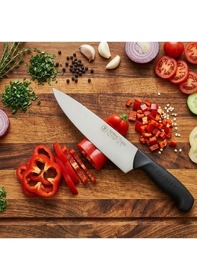 Sürbisa 61180 Şef Aşçı Bıçağı Sürmene Bıçağı Paslanmaz Çelik Profesyonel Et Kesim Doğrama İçin 34 Cm