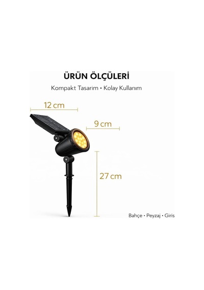 Tr Güneş-solar Enerjili 10 W Yüksek Işık Çim Armetür Günışığı Renk