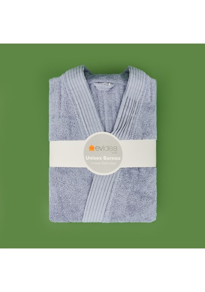 Soft Premium Unisex Bornoz - Mavi - S / M Çok Renkli