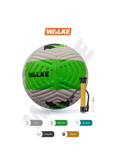 Walke 5 Numara Futbol Topu Pompa Hediyeli Yeşil