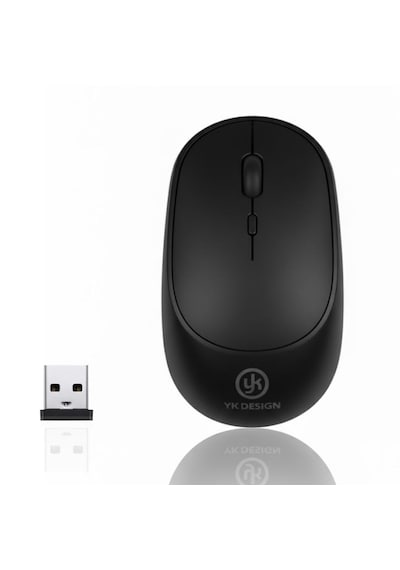 Siyah Renkli Ergonomik Sessiz Kablosuz Mouse Usb Alıcılı, Ofis Ve Oyun İçin Konforlu Bilgisayar Faresi Ms6310 4801