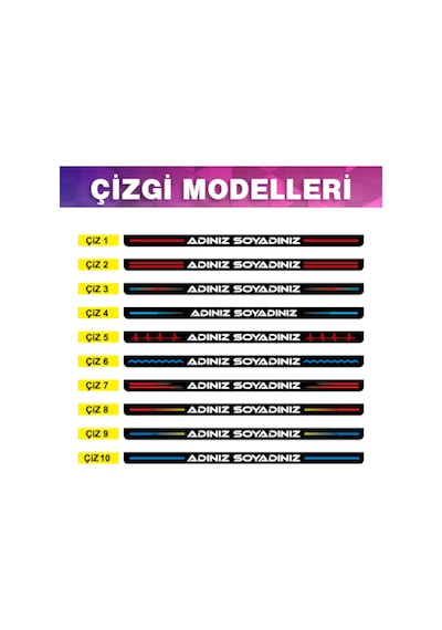 Kişiye Özel Tasarım Plakalık 300870822 2 Adet Plakalık