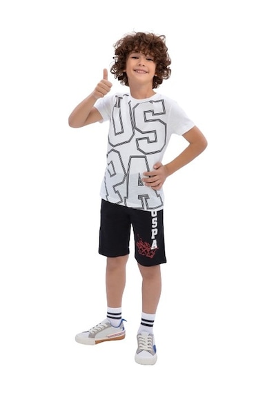 U.S. Polo Assn. Erkek Çocuk  Bermuda Takım Krem