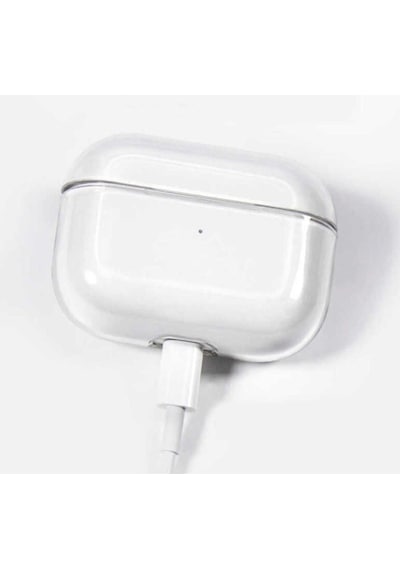 Apple AirPods Uyumlu Pro Kılıf Şeffaf Sert Kristal Zore Airbag 14 Kılıf Renksiz