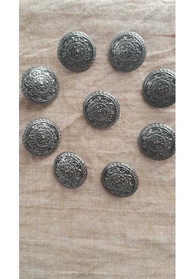Sıyah Nıkemetal Düğme 18 Mm 9 Adet